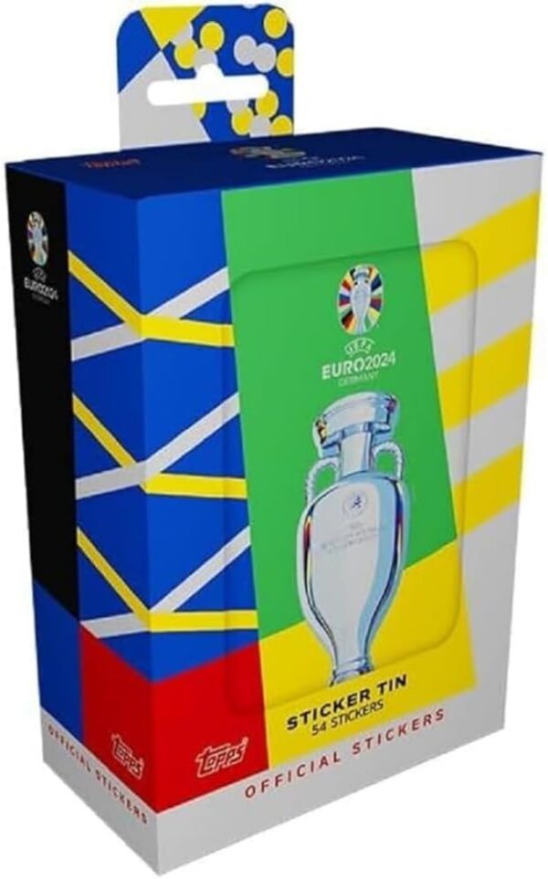 Topps Official Euro 2024 Sticker Collection - Sticker Tin - Contains 54 Euro 2024 Stickers.